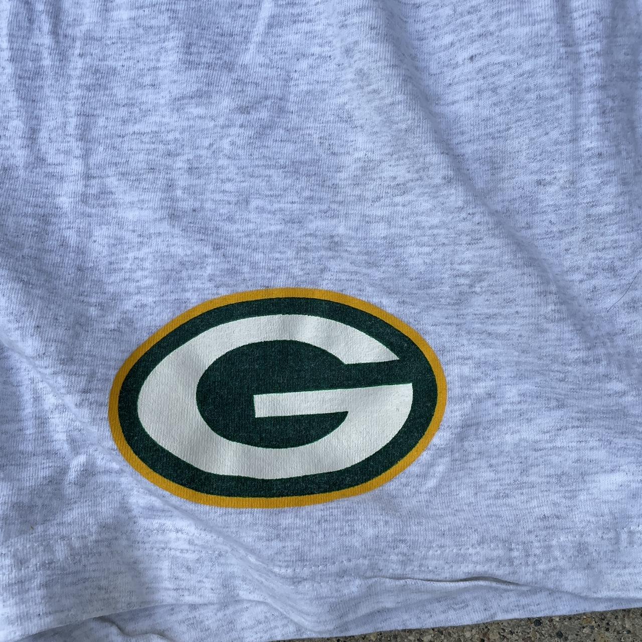 Vintage Green Bay Packers Shorts By Russell - Depop