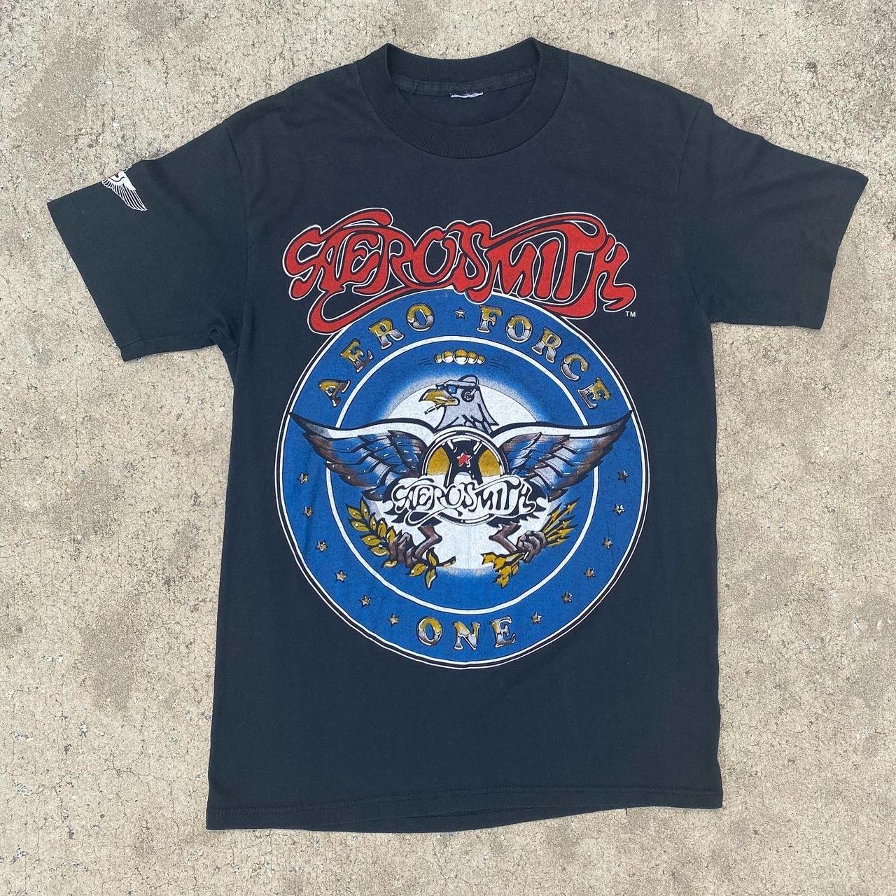 VINTAGE 1987 AEROSMITH AERO-FORCE ONE TOUR T...