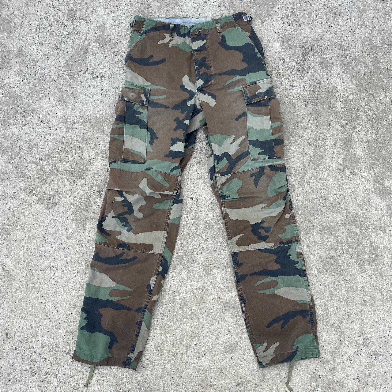 VINTAGE 1990s MILITARY BDU CAMOUFLAGE COMBAT CARGO... - Depop