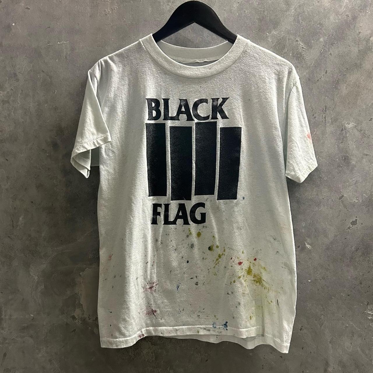 VINTAGE 1980s BLACK FLAG PUNK BAND T SHIRT •Size... - Depop