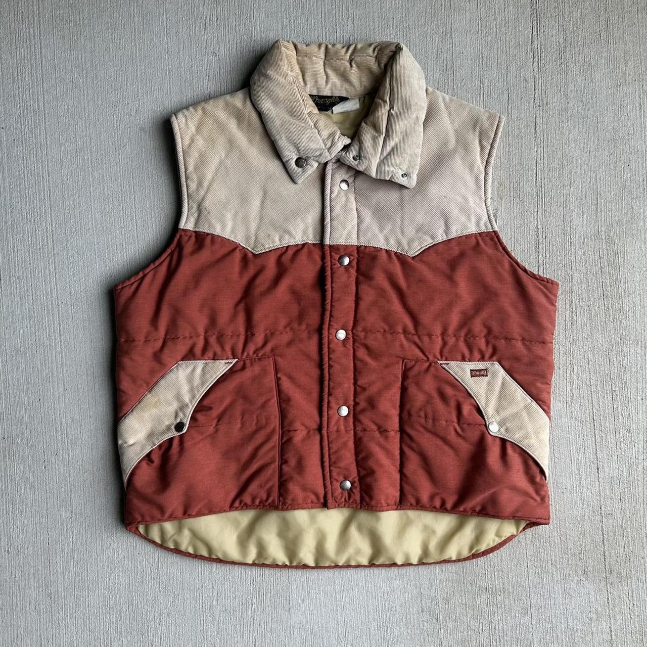 Wrangler Men's Vest - Multi/Orange - XL – Vintage… - image 1