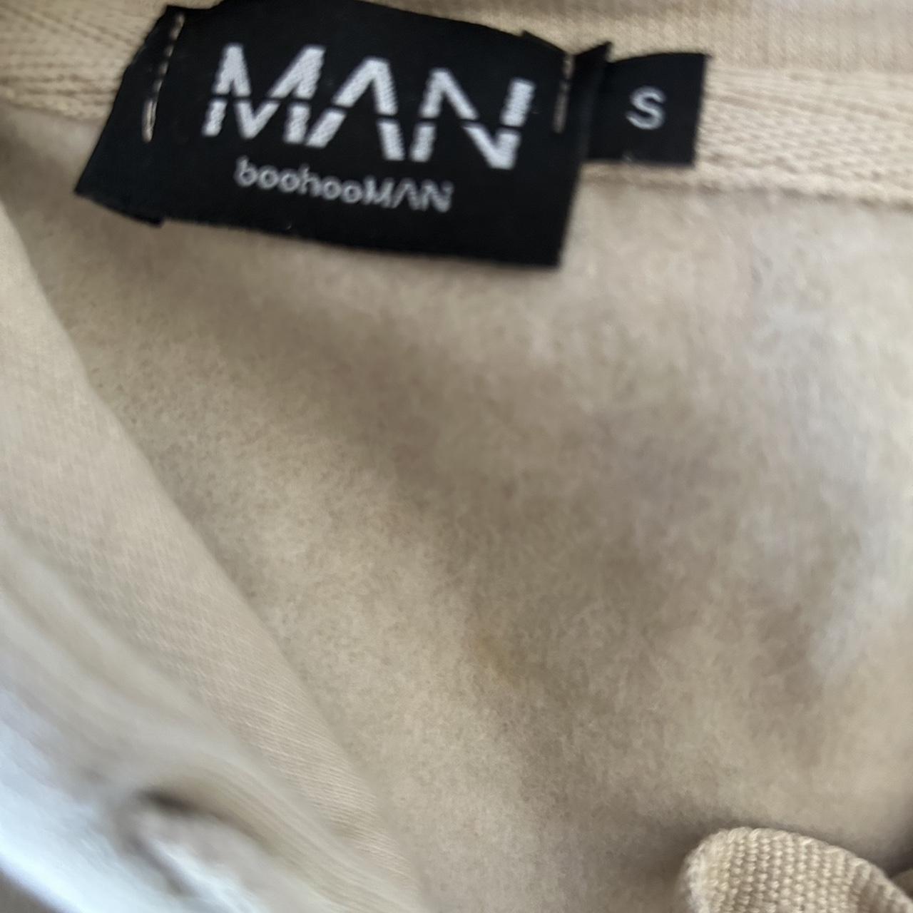 Beige men’s hoodie, Boohooman, oversized. Size... Depop