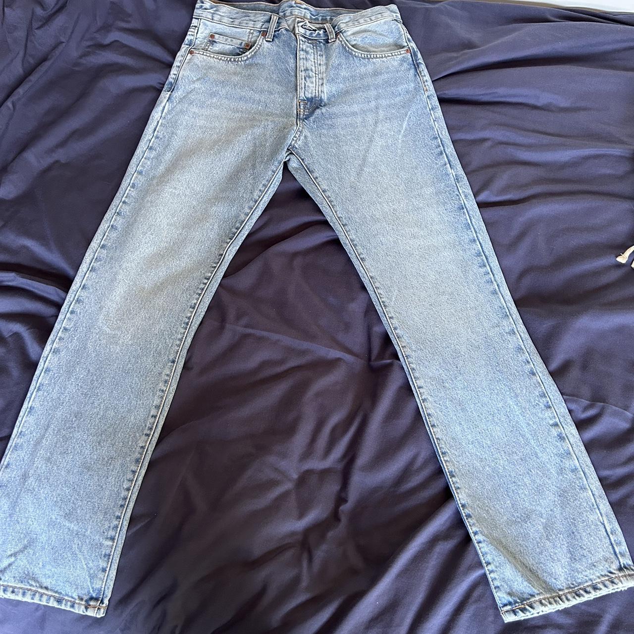 Zara men’s straight leg light blue jeans. Size 31.... - Depop