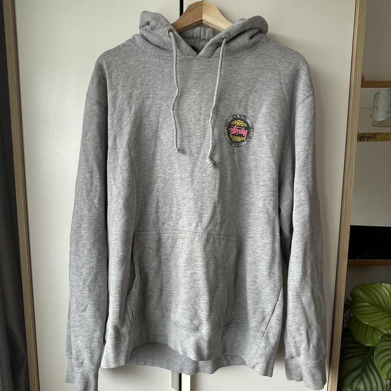 Stüssy Men's Grey Hoodie | Depop