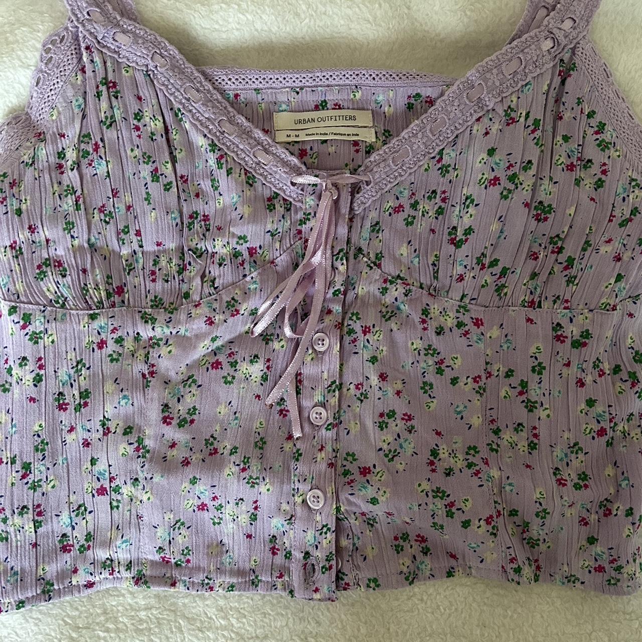 Stunning Urban Outfitters Floral Top Only worn once... - Depop