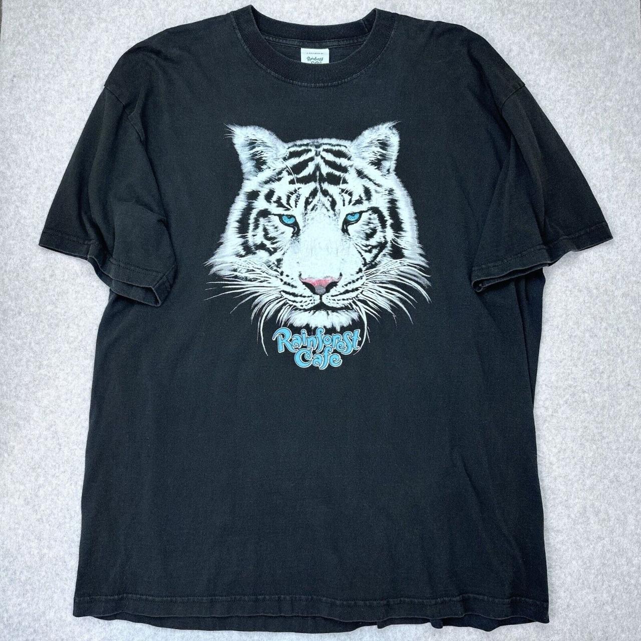 Vintage Rainforest Cafe T Shirt Size 2XL White Tiger... - Depop