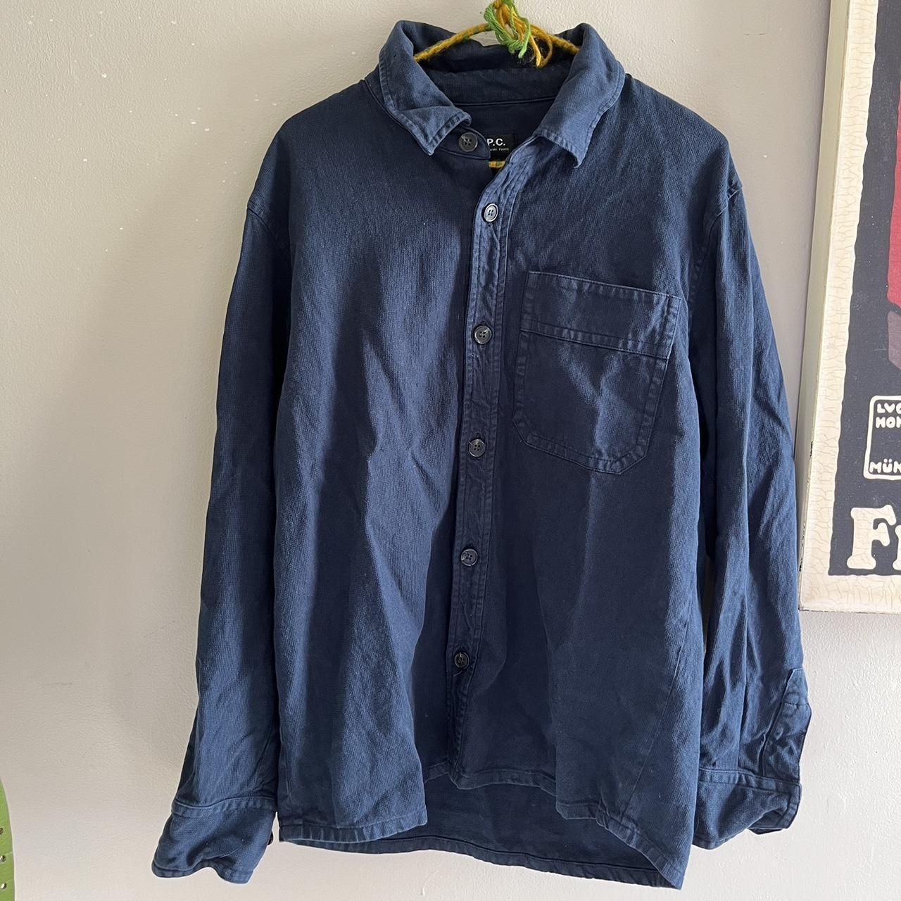 APC Indigo Casual Shirt Size S Good condition no... - Depop