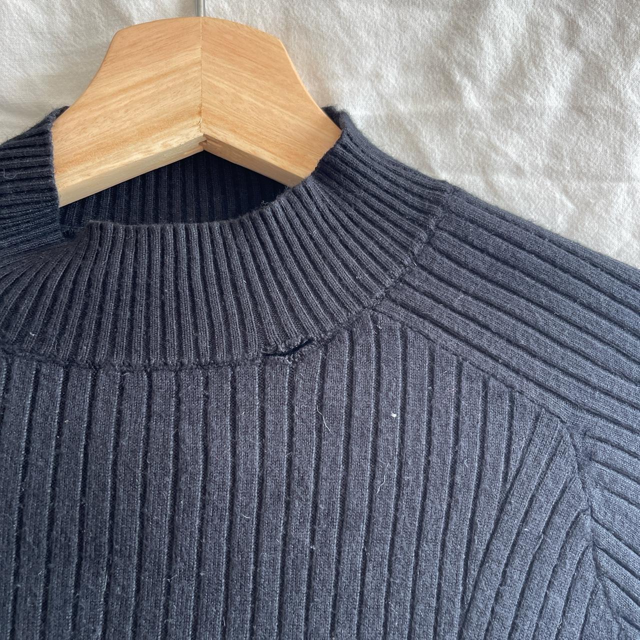 small black guess mock neck sweater top in good... - Depop