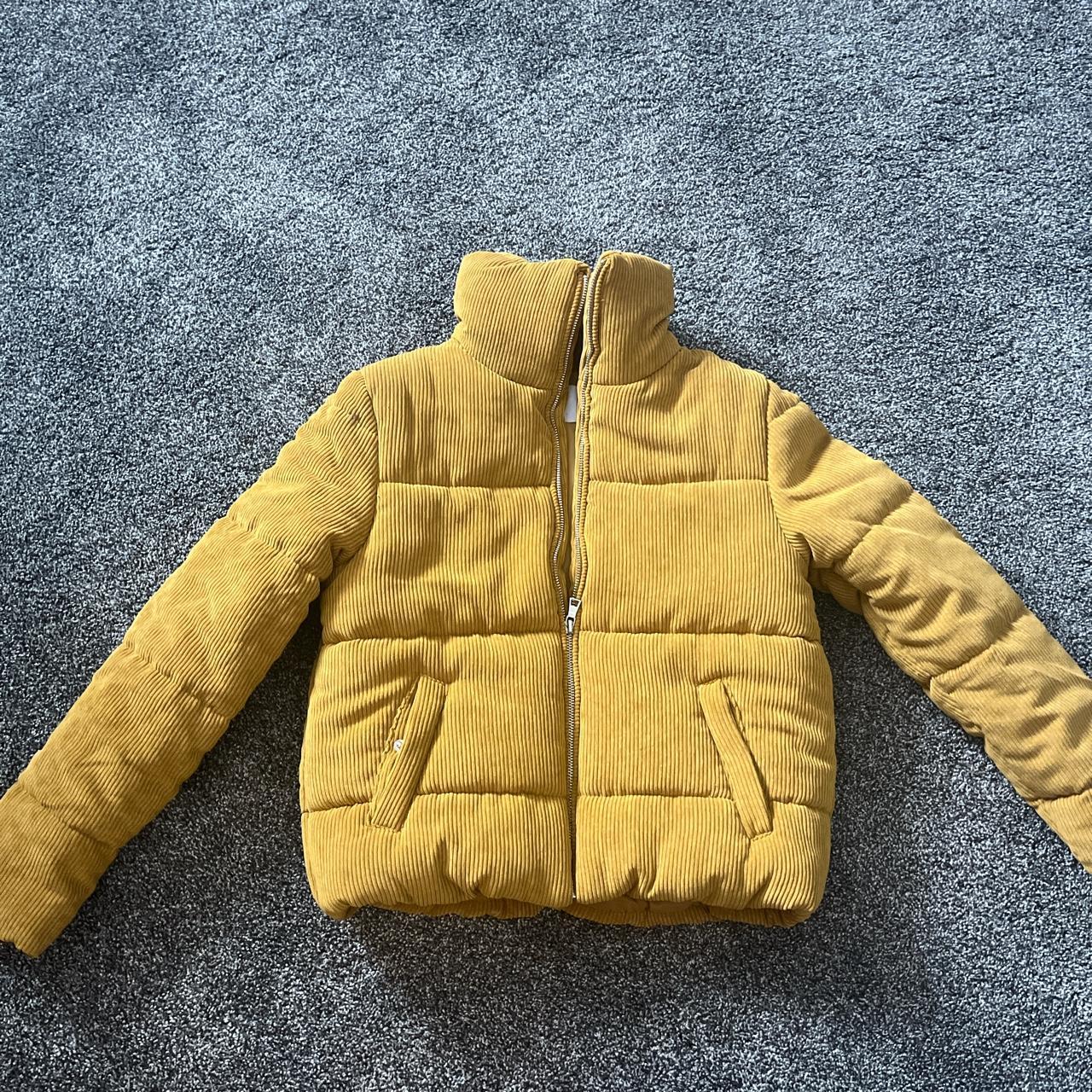 womens small corduroy puffer coat fashion nova Depop