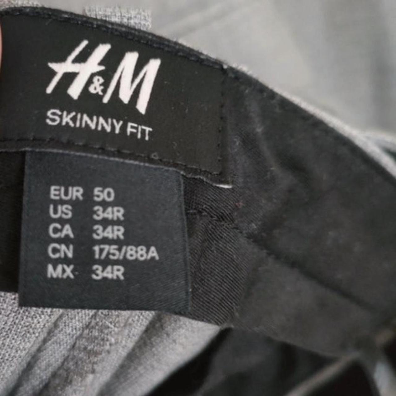 H&M mens grey suit jacket & trousers size small... Depop