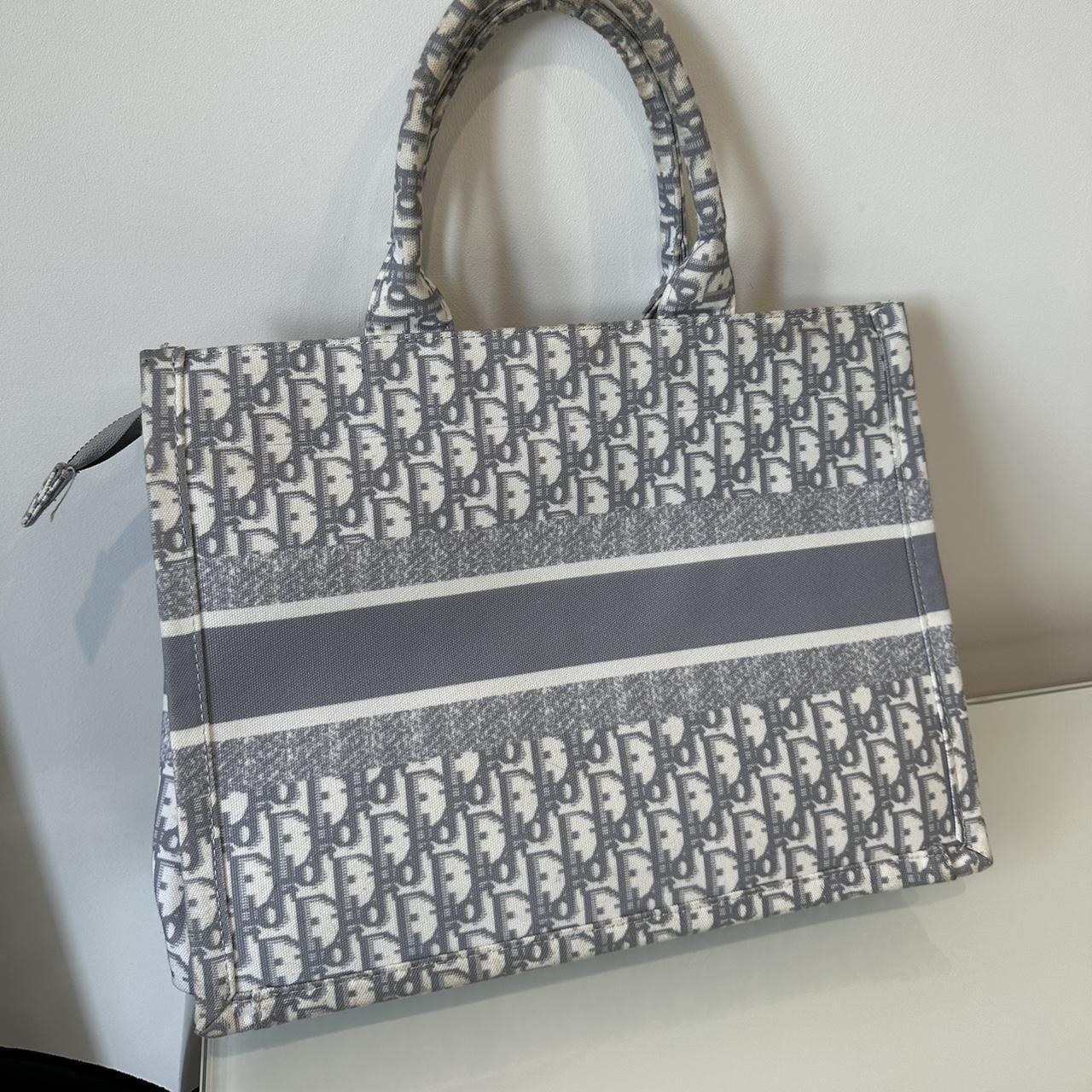 Dior tote bag grey & white... - Depop