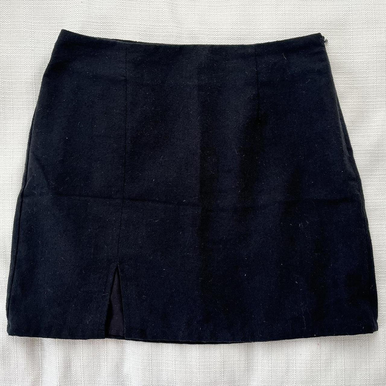 Forever 21 black linen mini skirt with lining and... - Depop