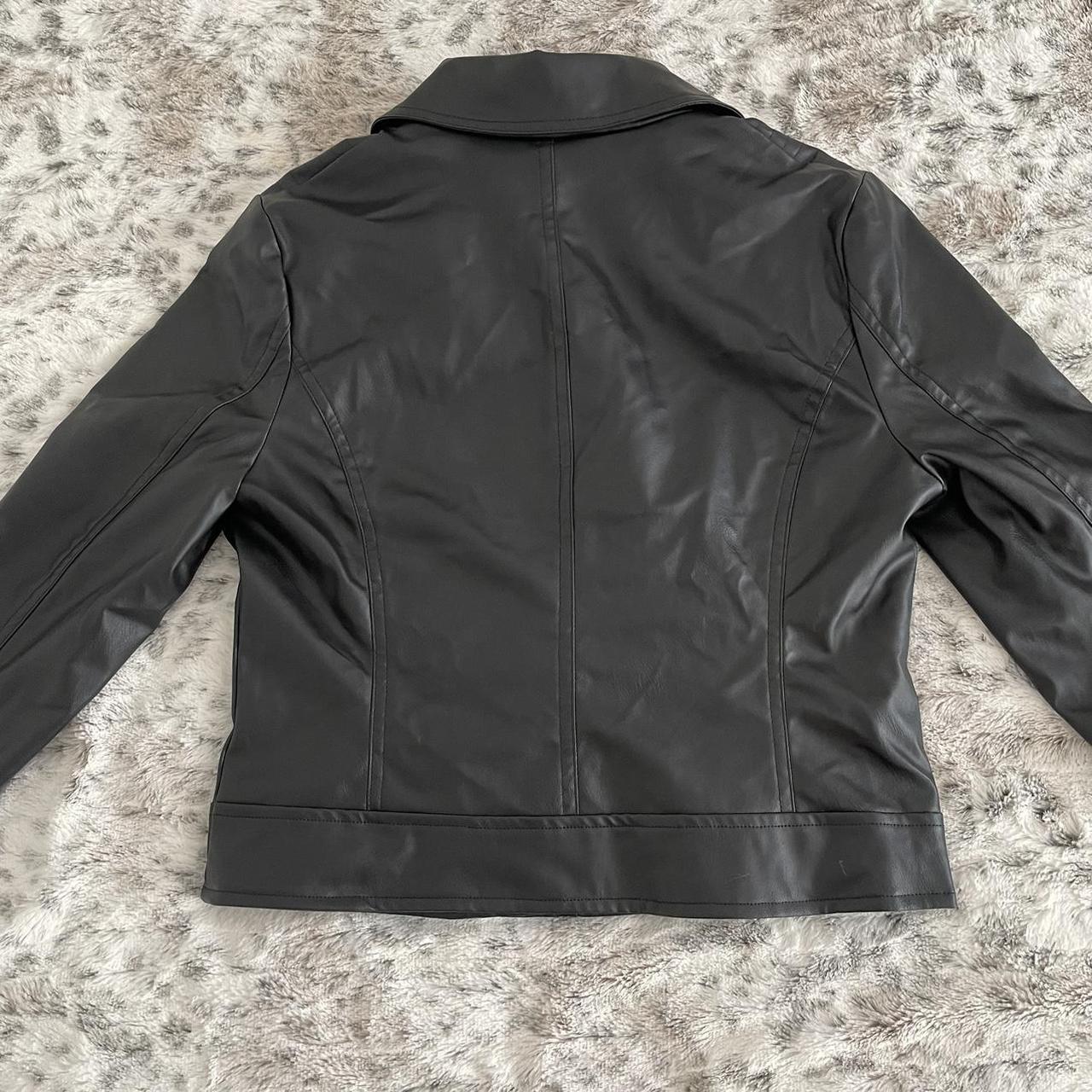 TEMT black leather jacket ♡ great condition ♡... - Depop