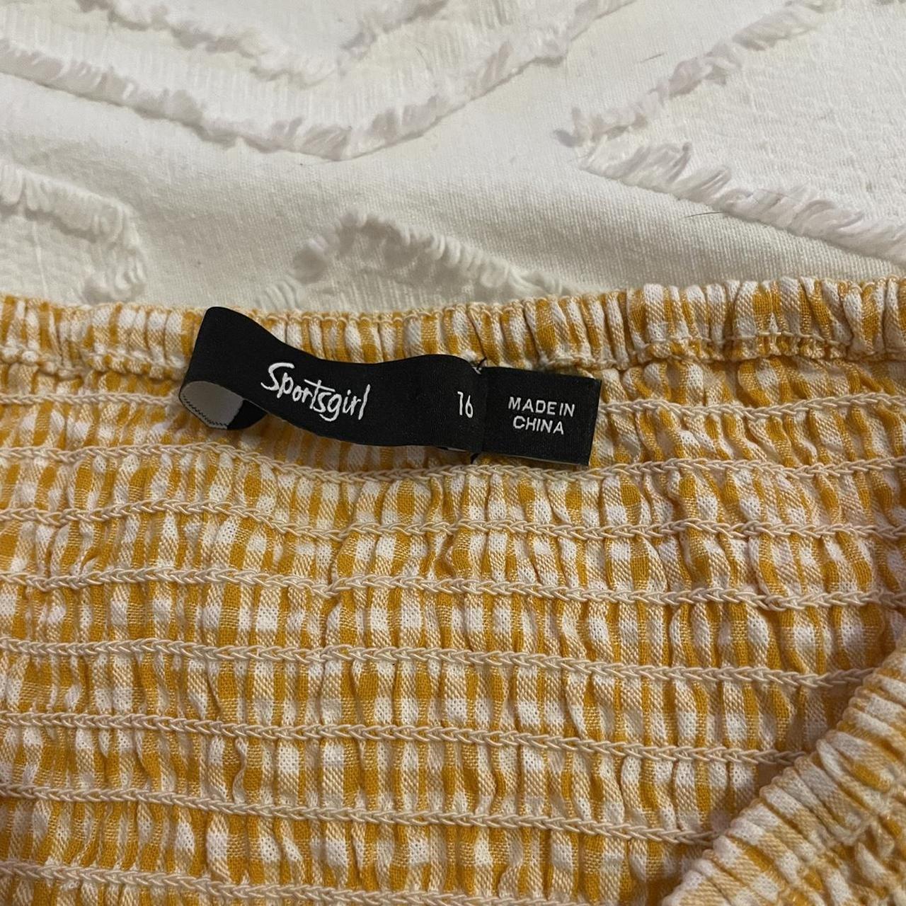 SPORTSGIRL yellow checkered mini skirt ♡ great... Depop