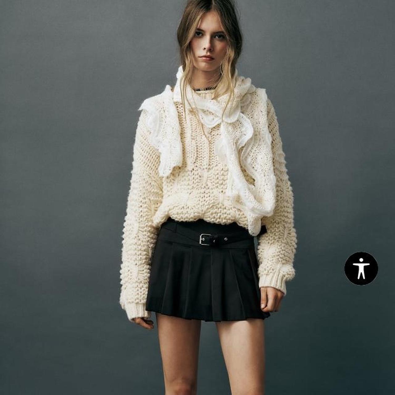 Zara School Girl Pleated Skort Size M Good Condition - Depop