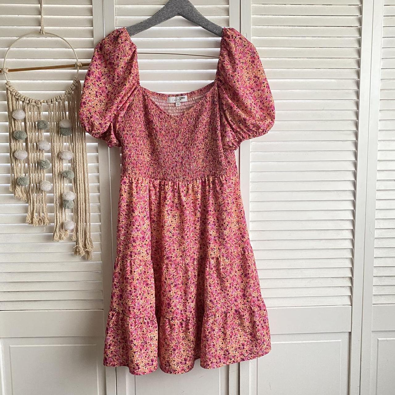 Louna Sunny Smocked Floral Dress Size L Good Condition - Depop