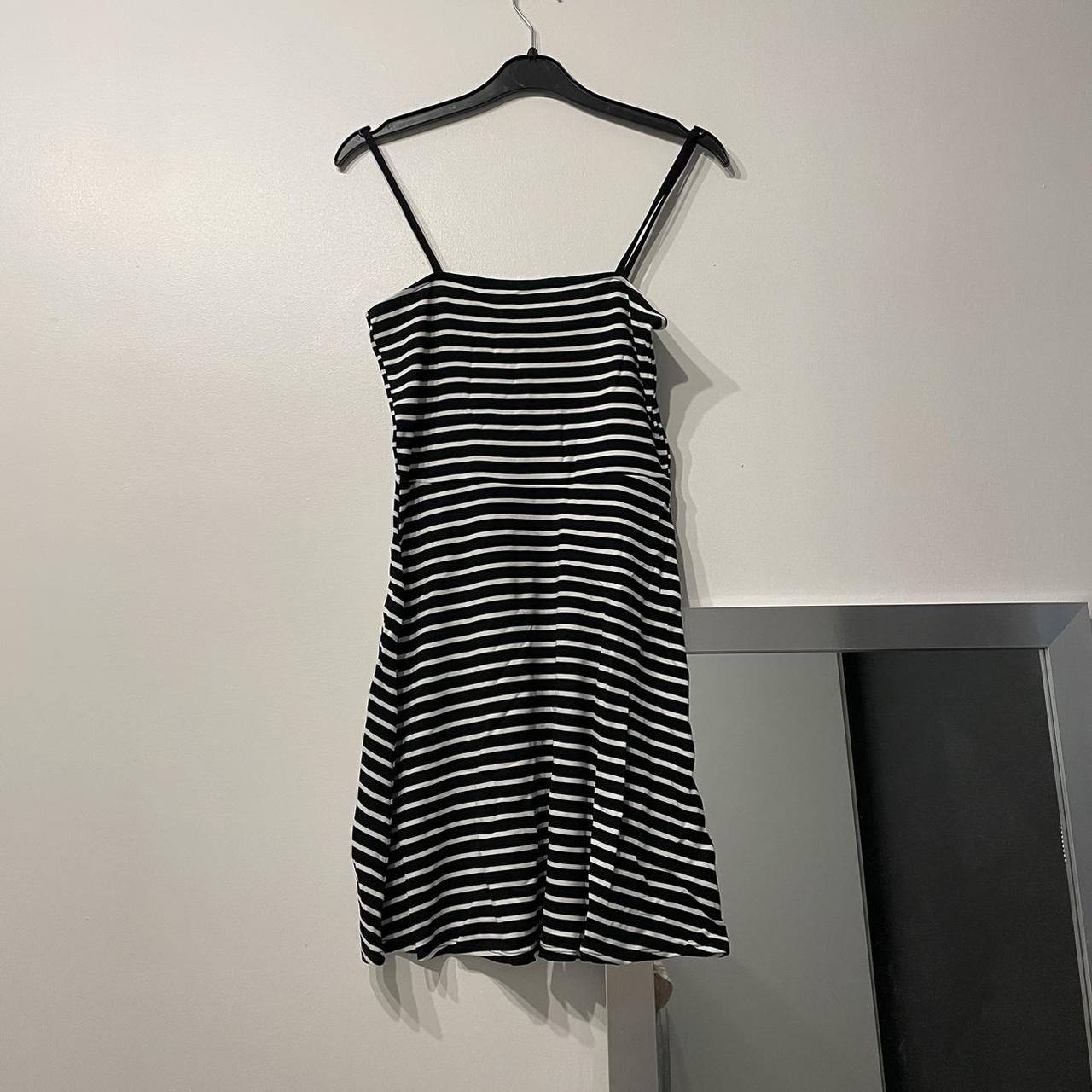 H&M Women's Black and White Dress | Depop