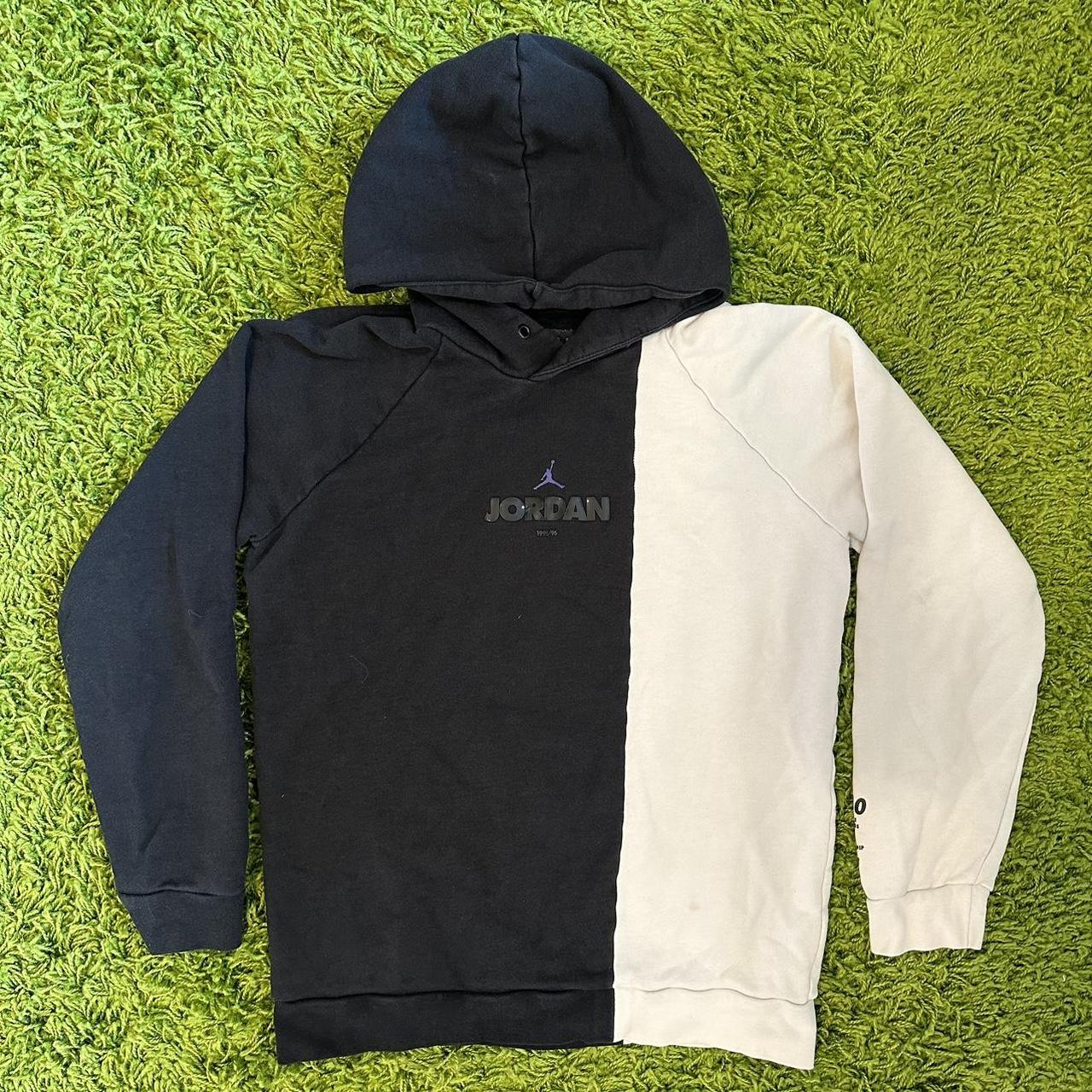 Split black clearance and white hoodie