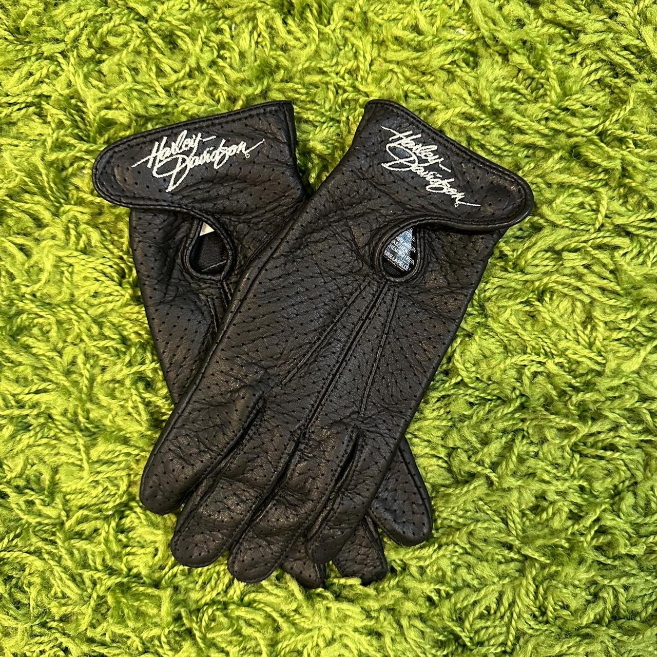 Harley davidson fingerless leather on sale gloves