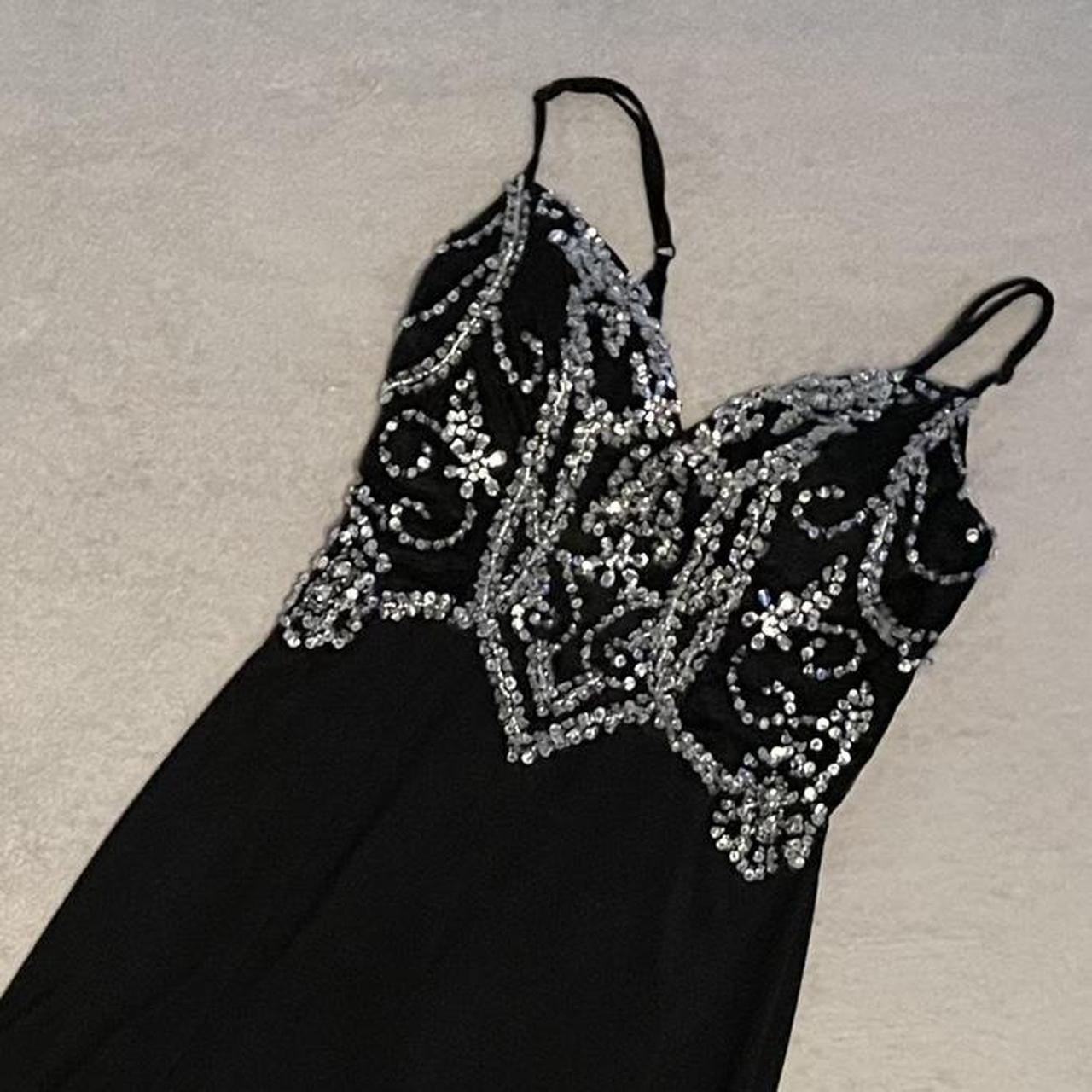 Black embellished prom dress/evening gown ♡,