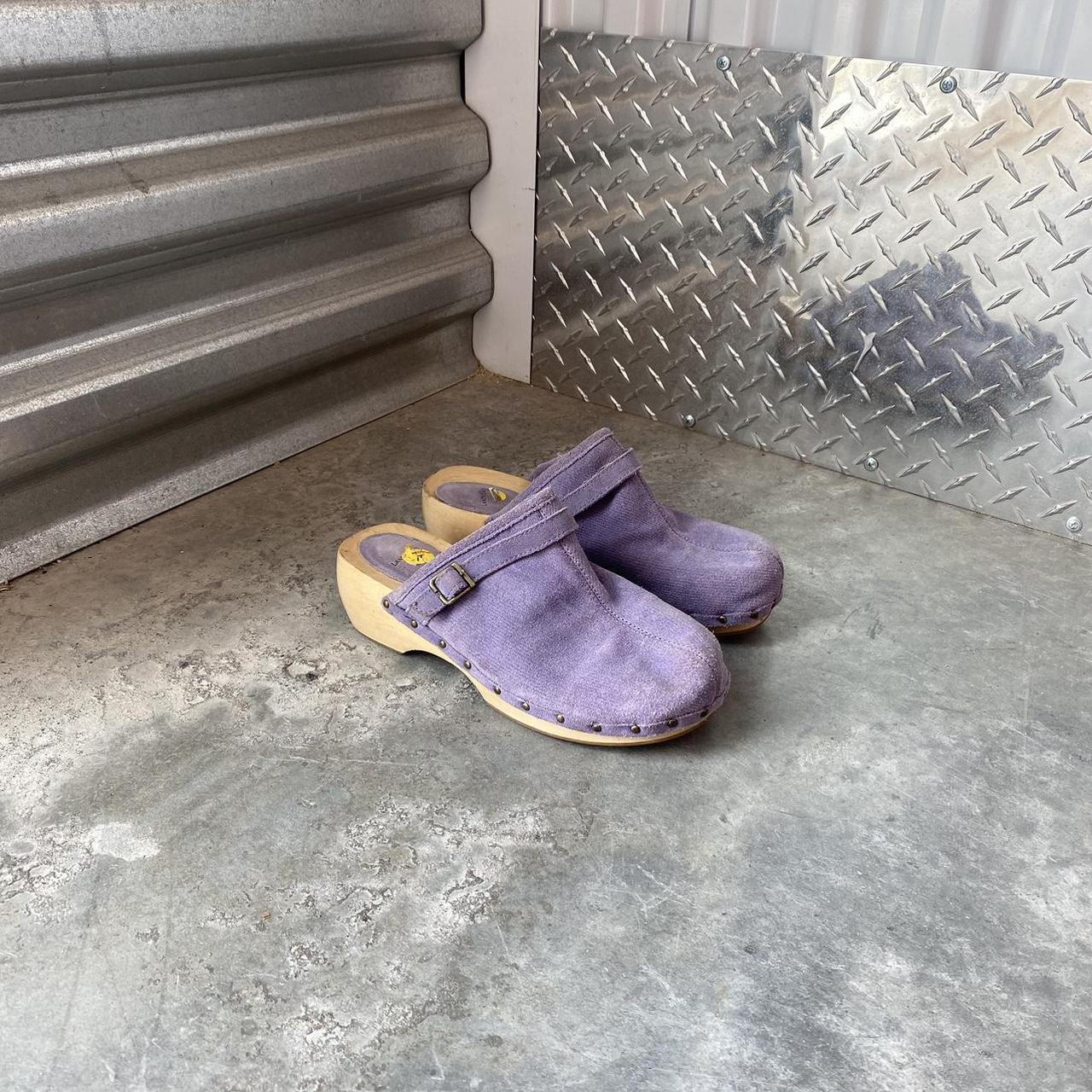 Lands' End Women's Purple Clogs Depop