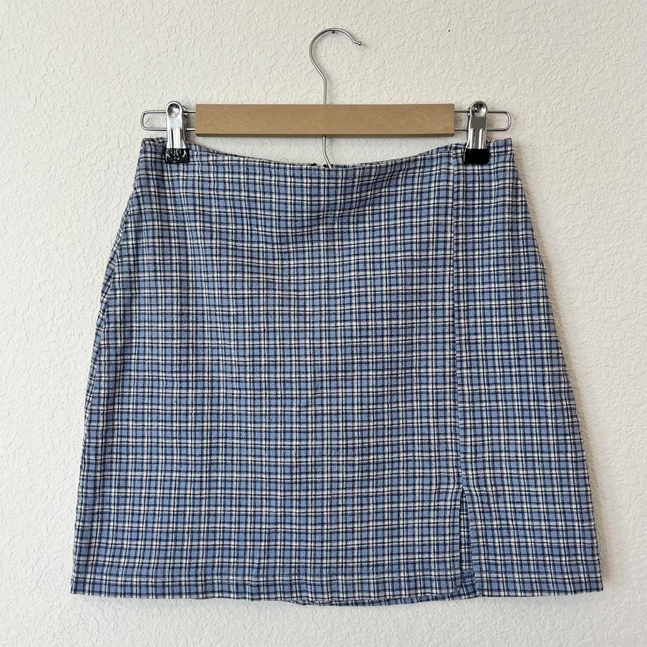 Vintage BIA “Born In America” plaid blue skirt Made... - Depop