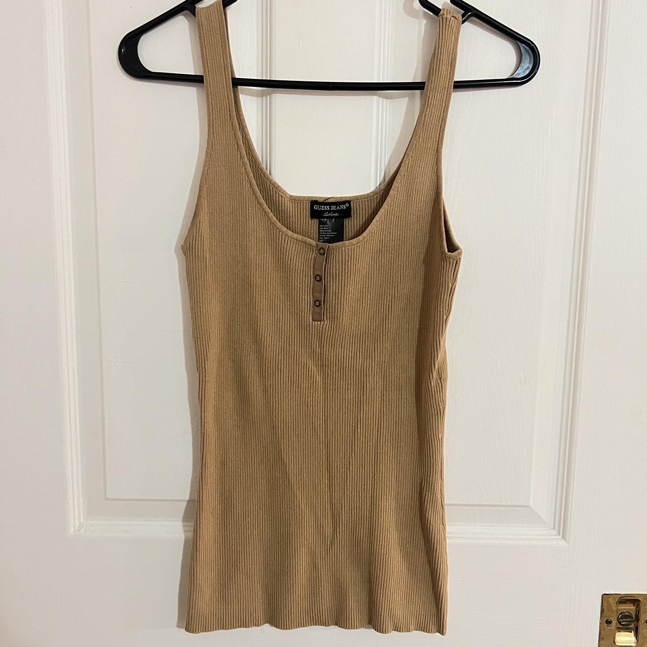 Guess Women's Tan and Cream Vest