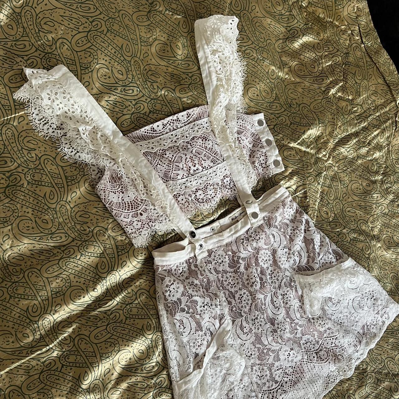 For Love Lemons white lace dress size medium M. Depop