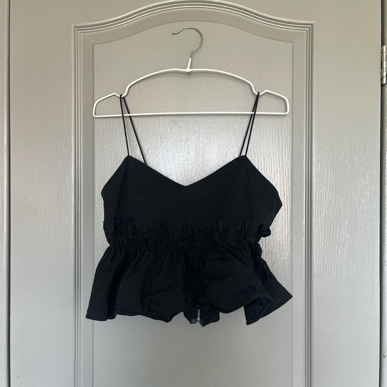 fun peplum crop top with sweetheart neckline and... - Depop