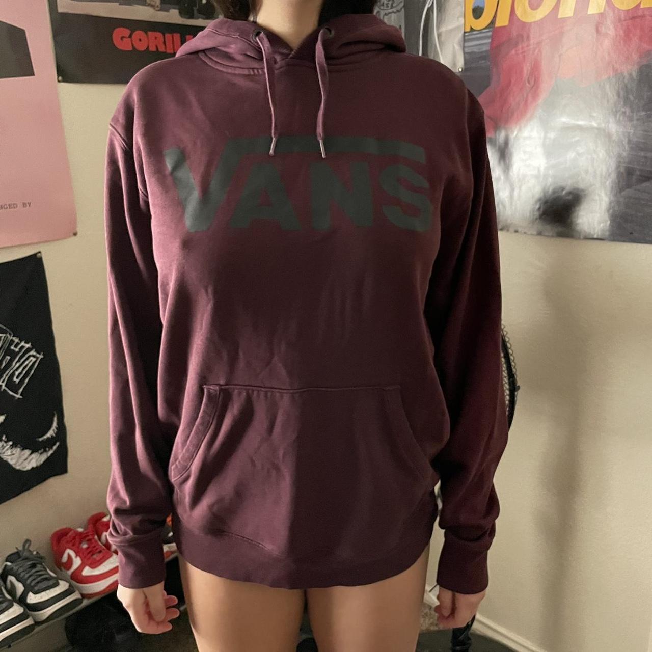 Burgundy vans outlet hoodie