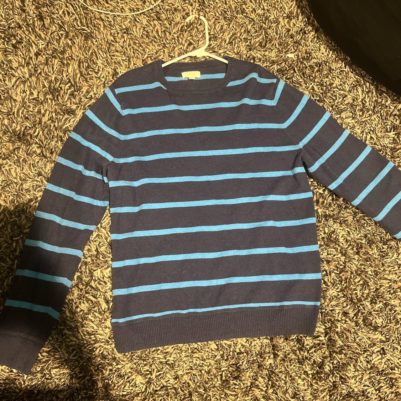 Men's Navy and Blue Jumper | Depop