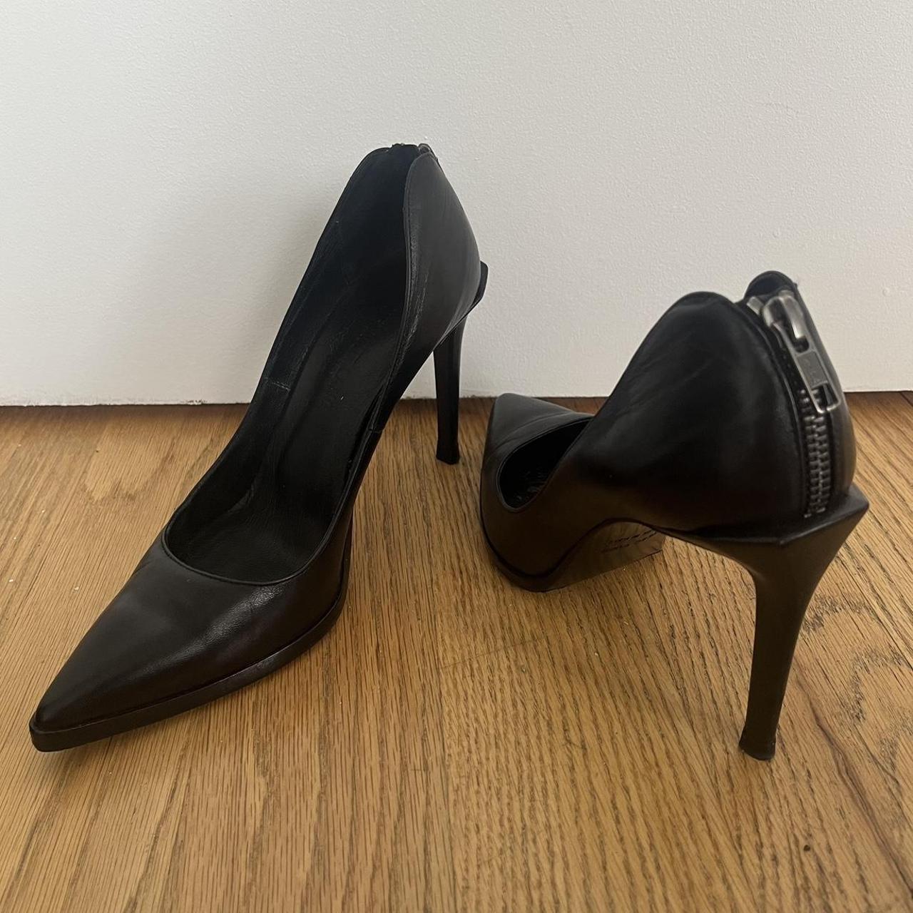 Helmut Lang zipper pumps size 37 made in Italy - Depop