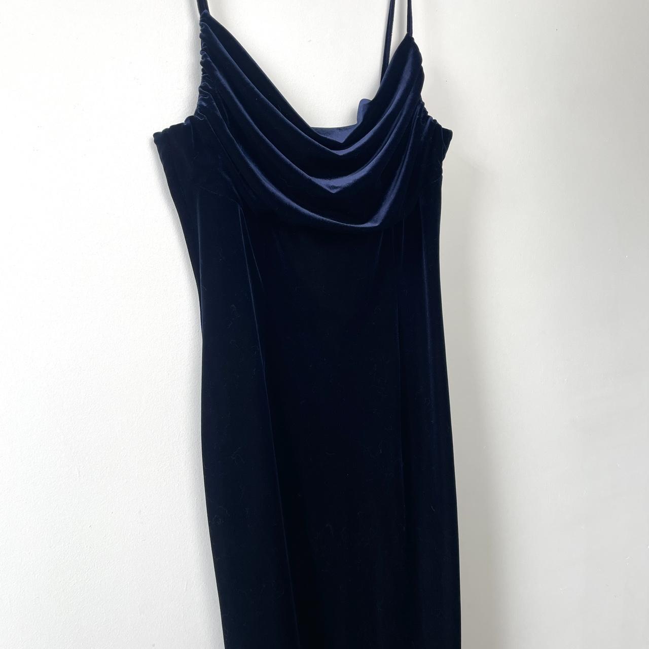 Vintage floor length cowl neck slip dress/gown, has... - Depop