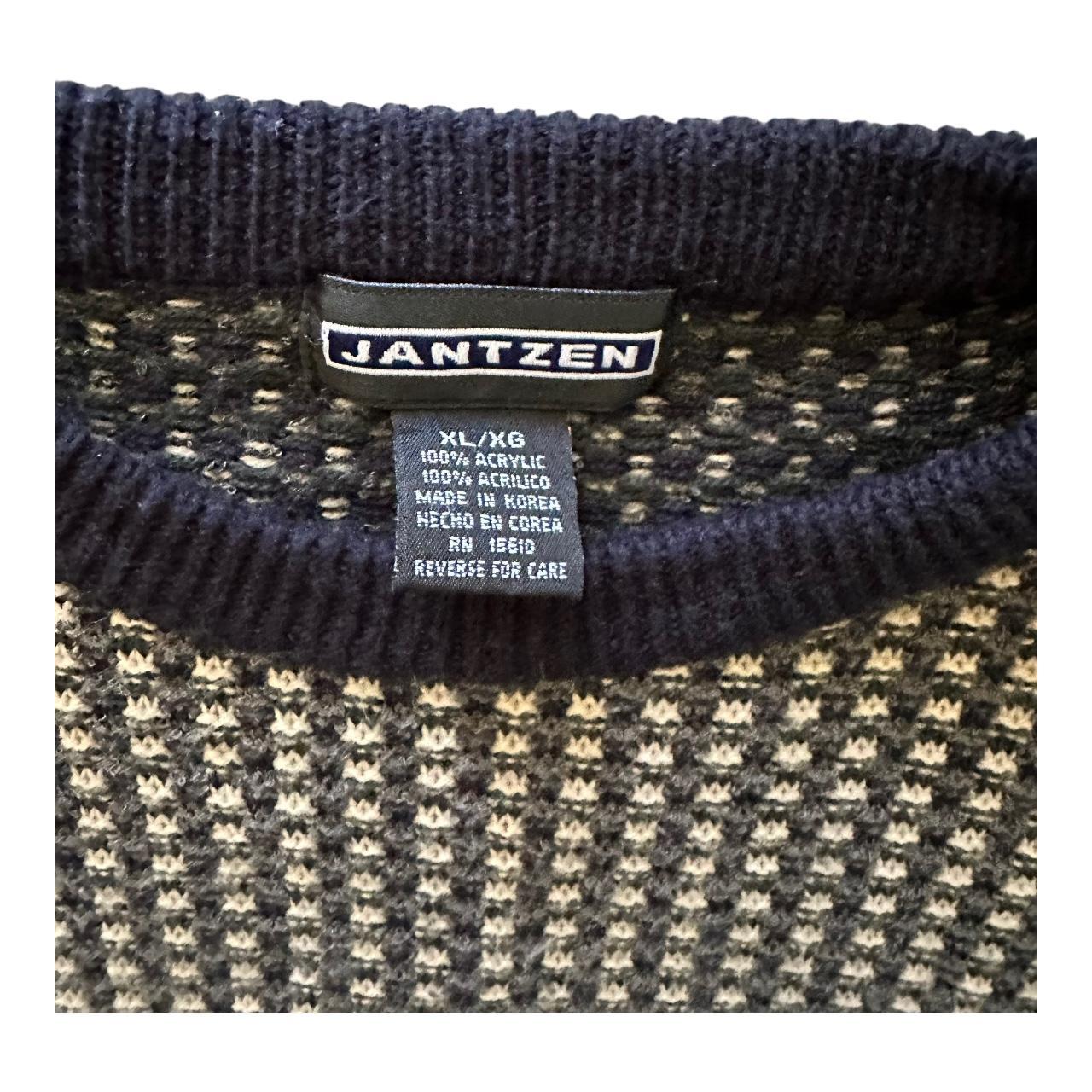 Jantzen men’s sweater Size XL Blue and white pull... Depop