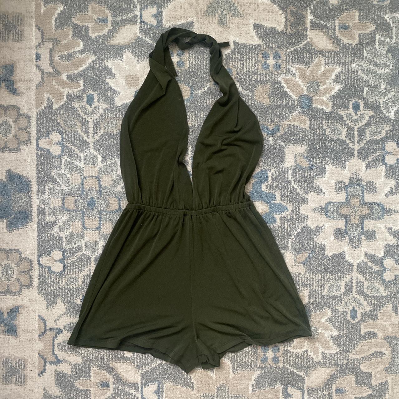 rare brandy melville backless halter romper :)... - Depop