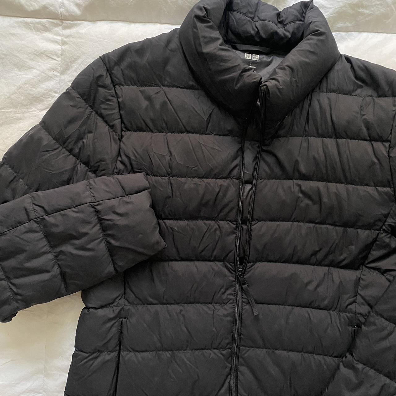 UNIQLO black puffer jacket mint condition - Depop