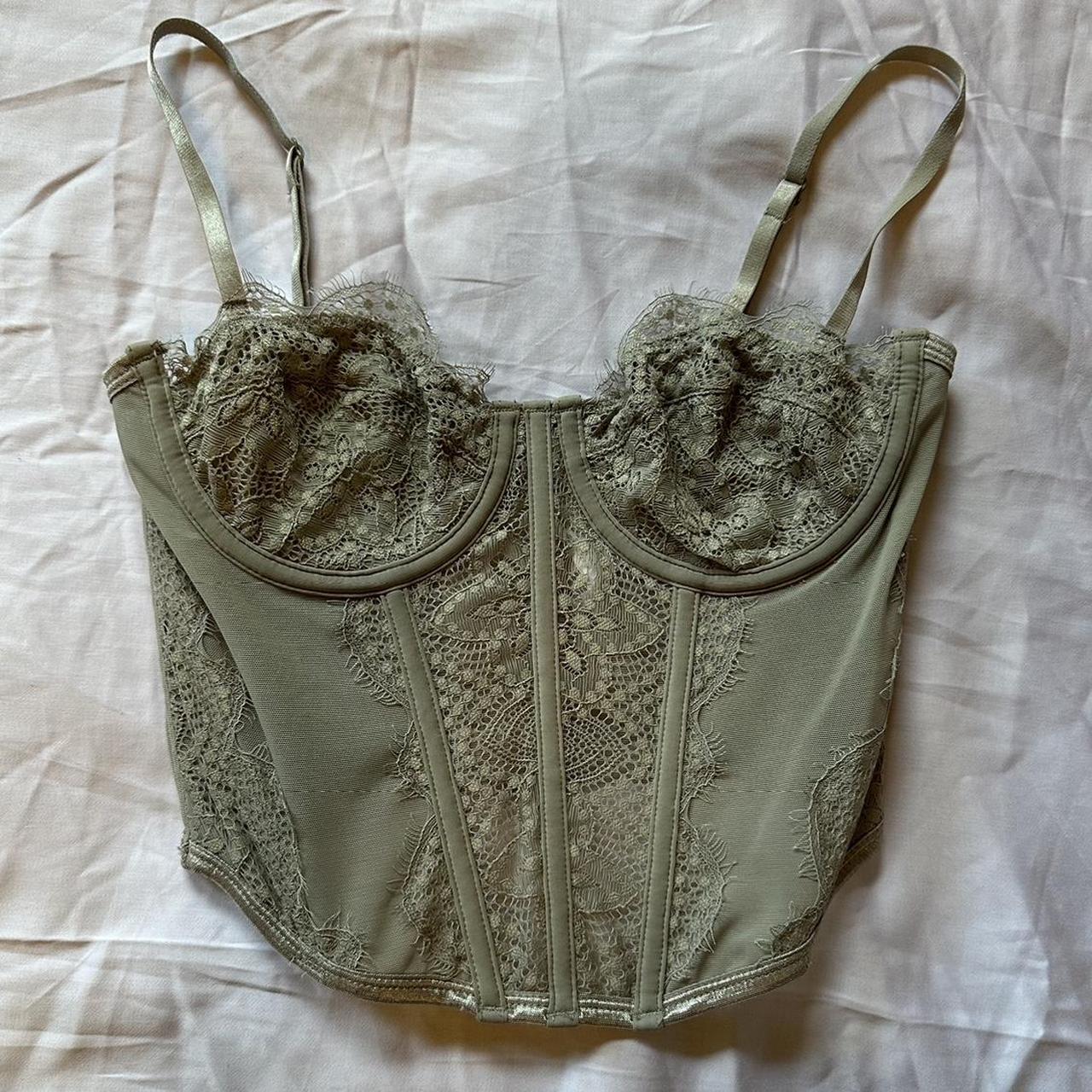 Glassons corset in like a silvery light teal color... - Depop