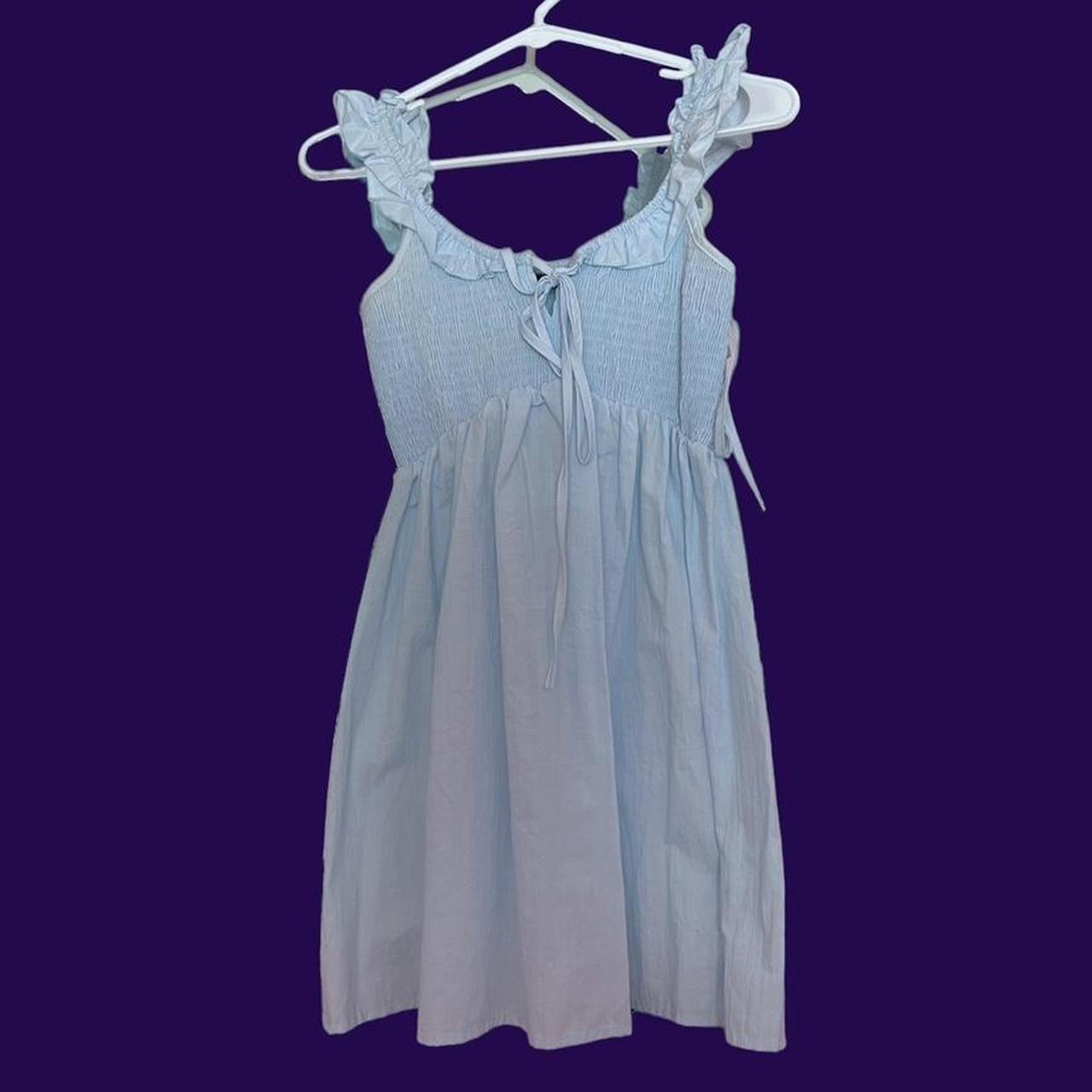 light blue coquette babydoll dress 🩵 super cute and... - Depop