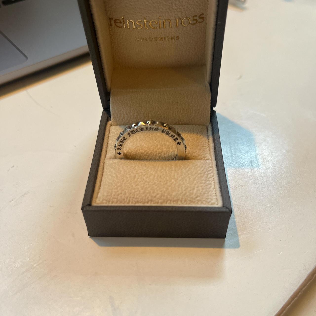 Authentic CHROME HEARTS “True Fucking Punk” ring in...