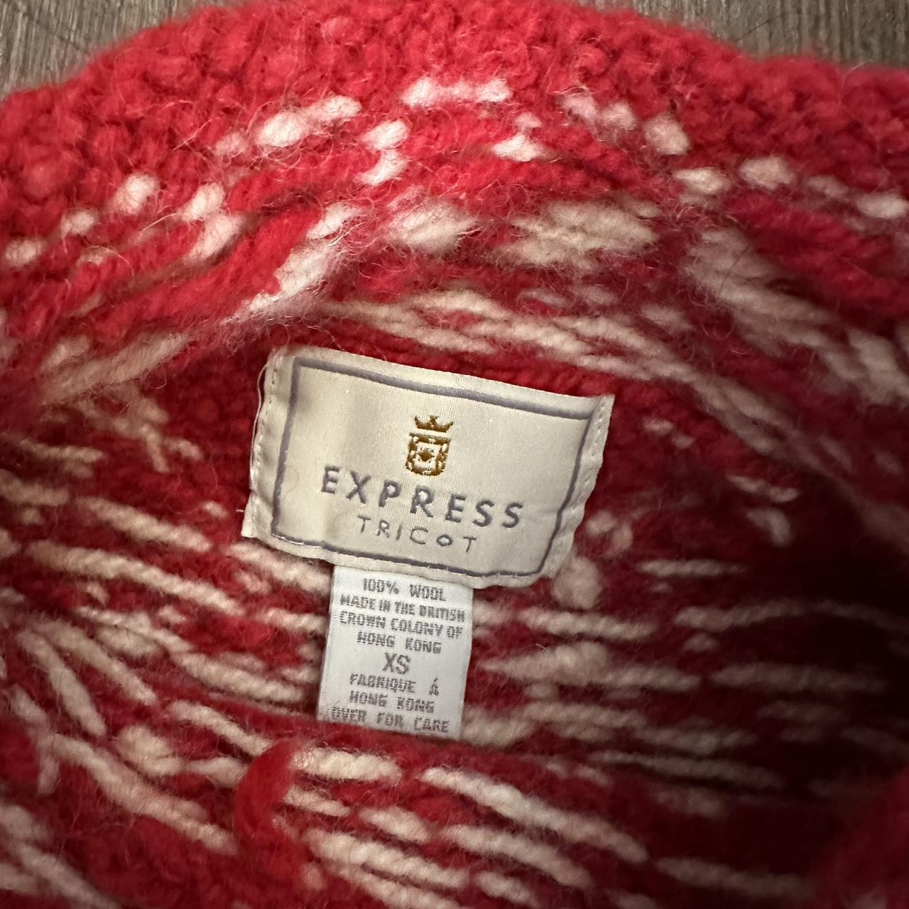 Vintage red fair isle wool sweater christmas&hellip; - Depop