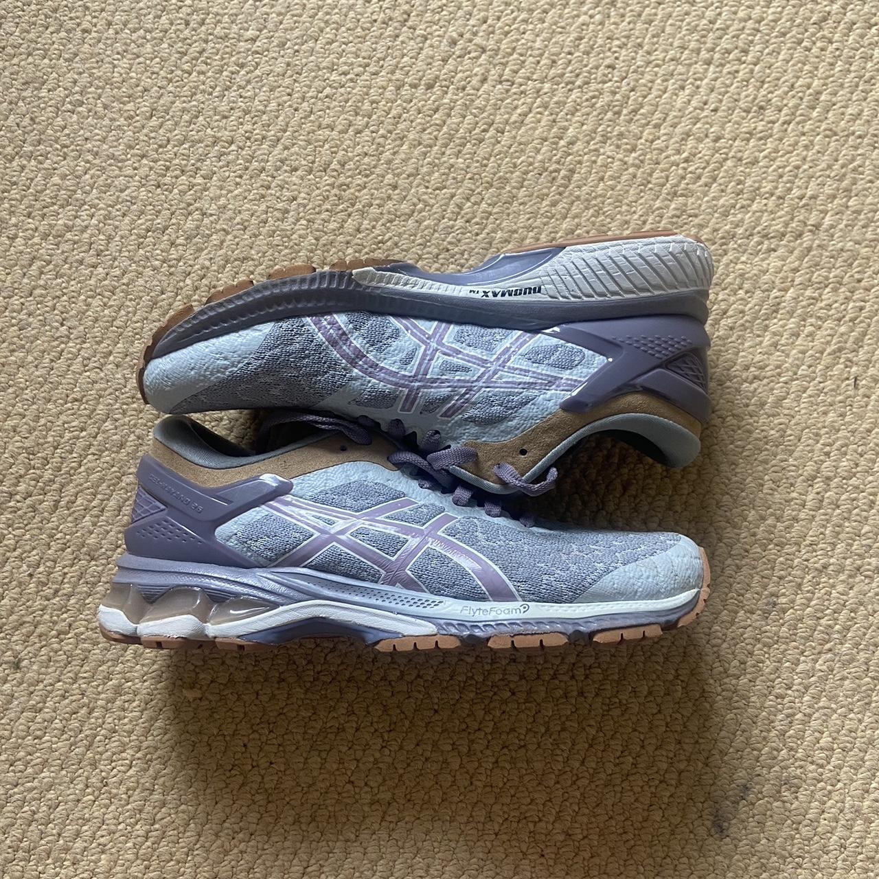 Size 4 ASICS gel Kayano purple #asics #gelkayano... - Depop