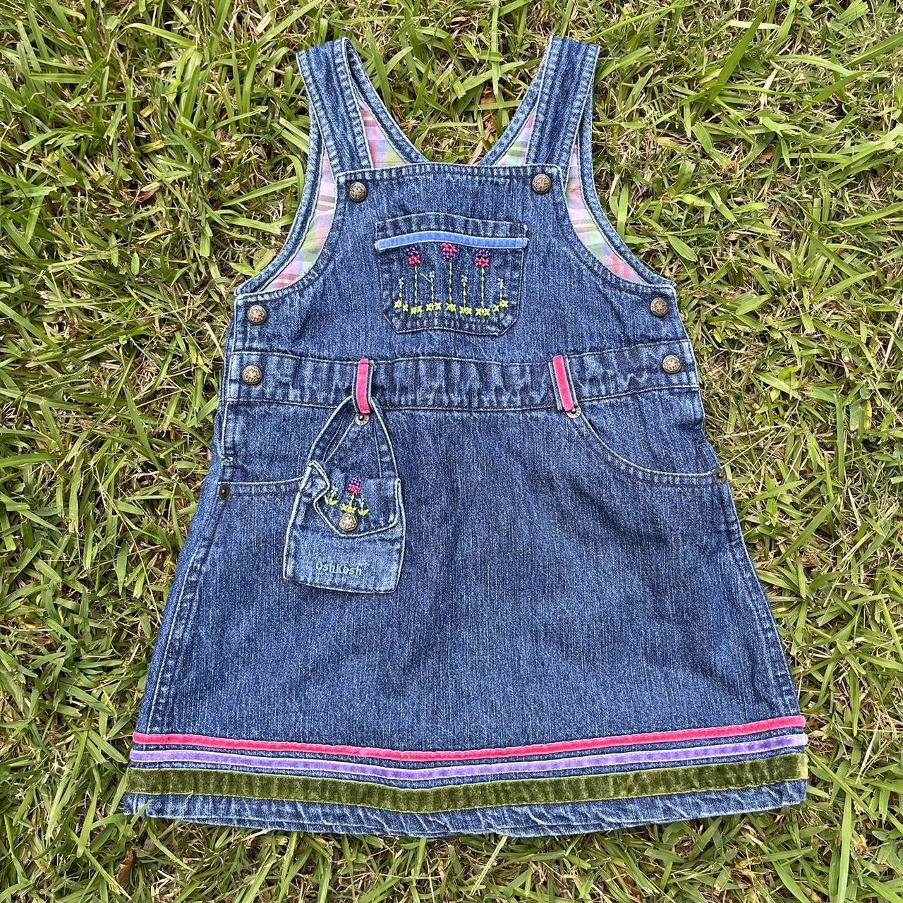 Oshkosh vintage blue overall dress outlets 4T