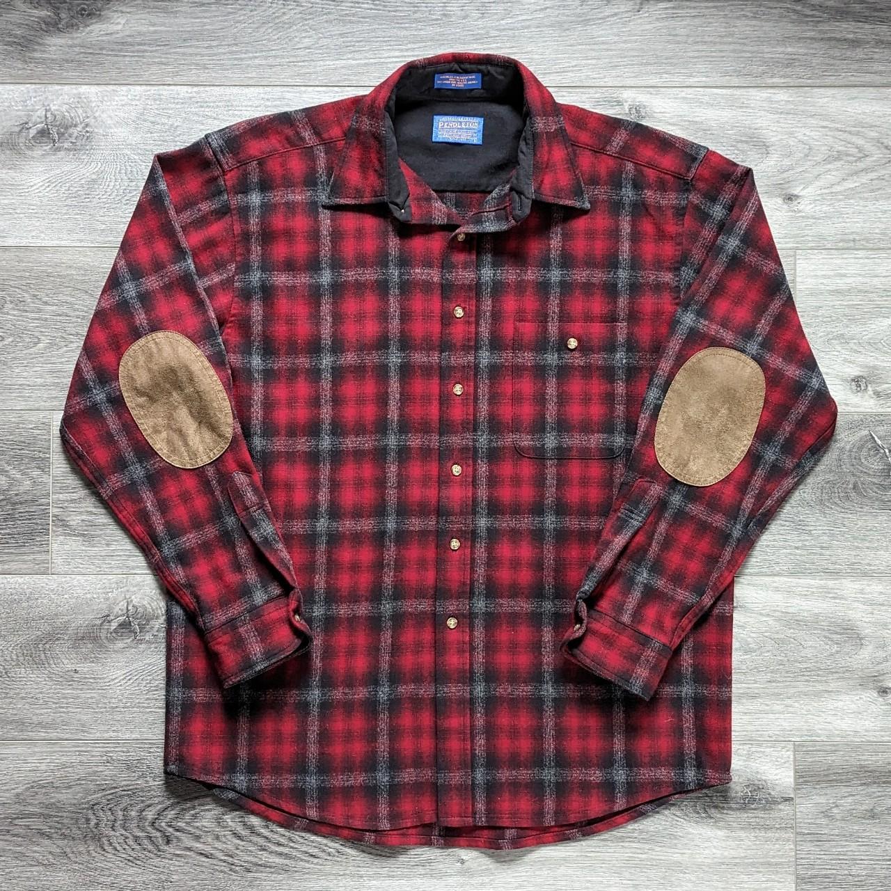 Pendleton Men's Grey and Red Shirt | Depop