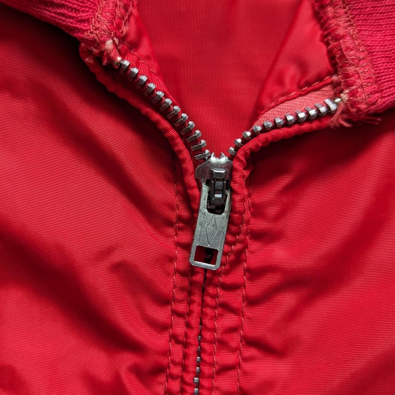 Vintage 50s red nylon windbreaker jacket! A perfect | Depop