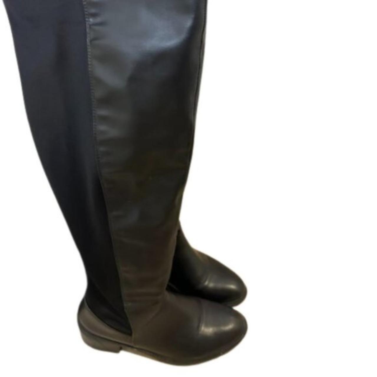 Womens Black Wide Calf Boots Size 6 Womens Black