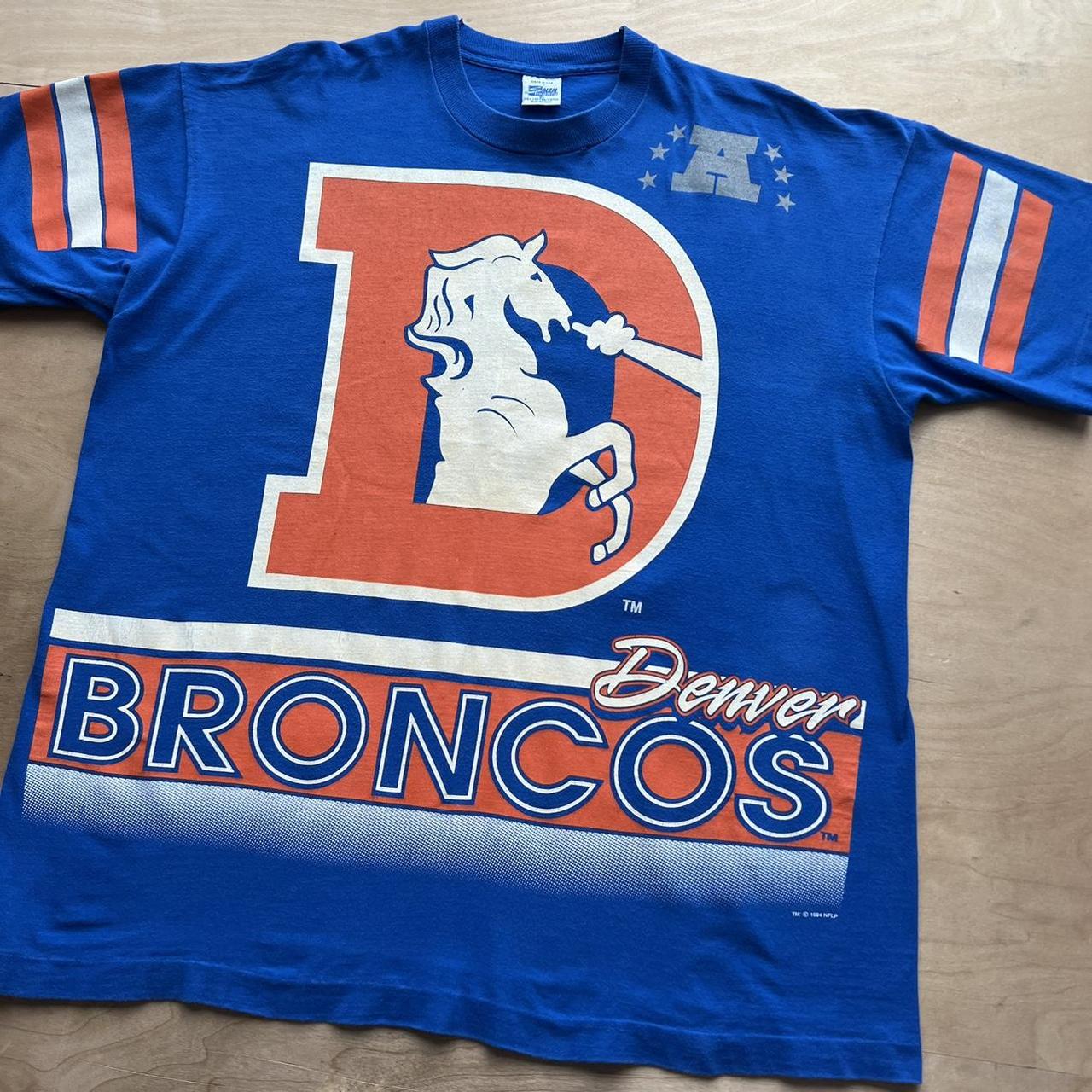 Vintage NFL Denver Broncos Tee Shirt 1994 Size XL Made in USA