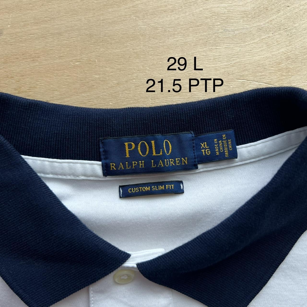 Polo Ralph Lauren Men's White and Navy Polo-shirts (3)