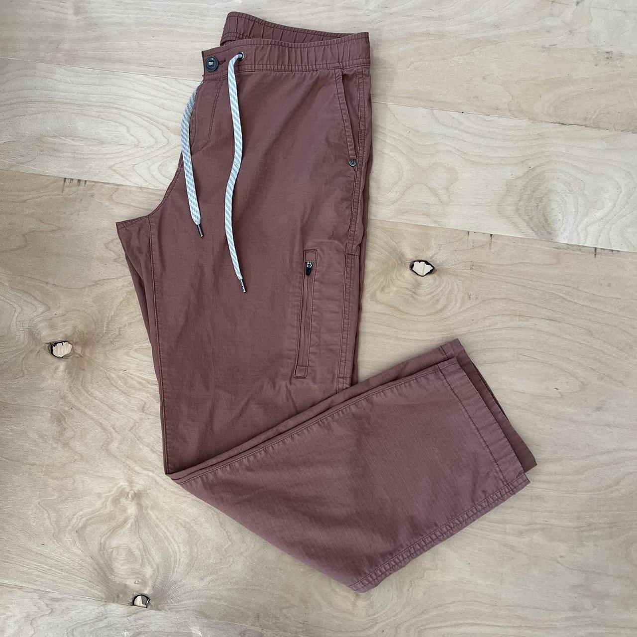 Vuori Cargo Pants 33 Clay Brown Ripstop Drawstrings... Depop