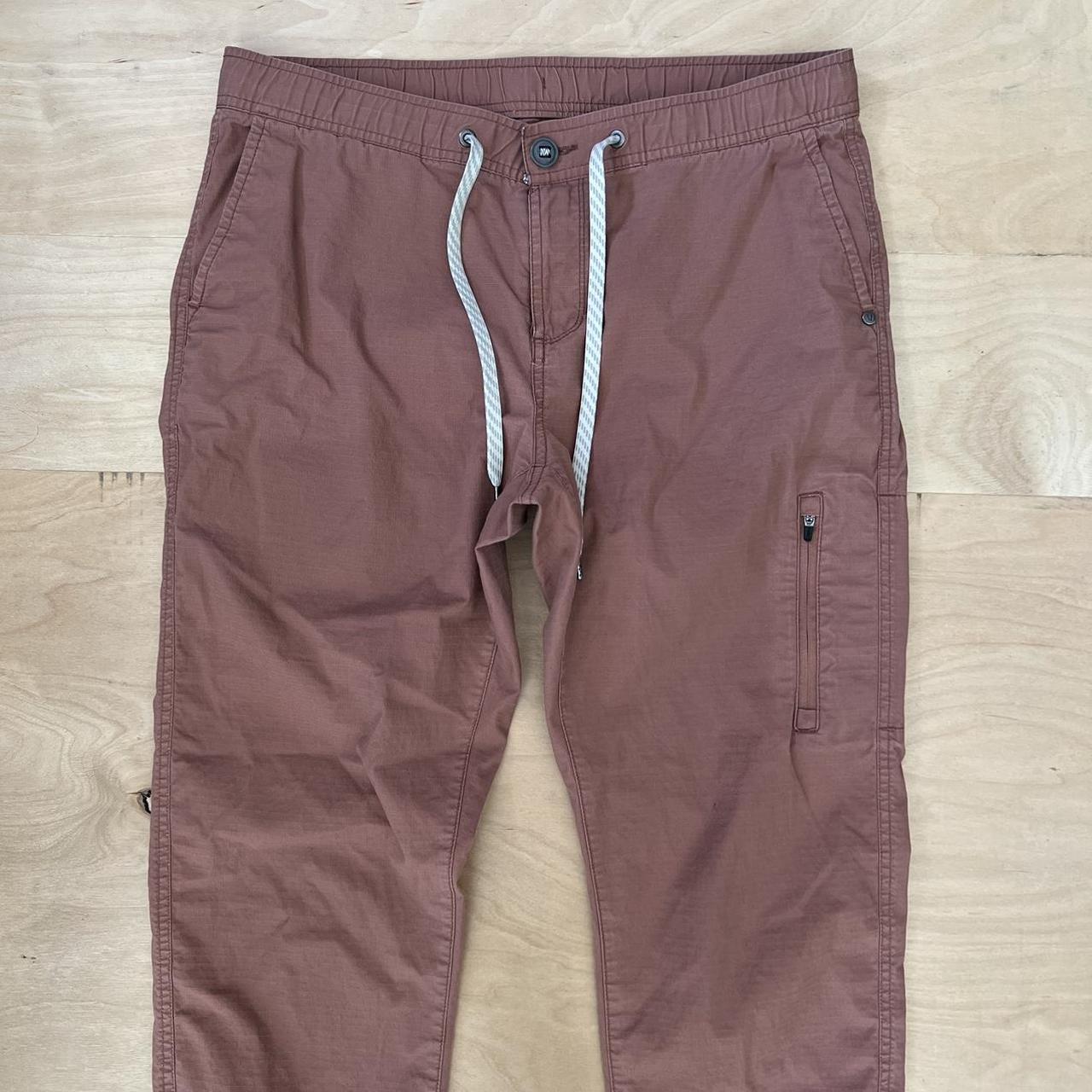Vuori Cargo Pants 33 Clay Brown Ripstop Drawstrings... Depop