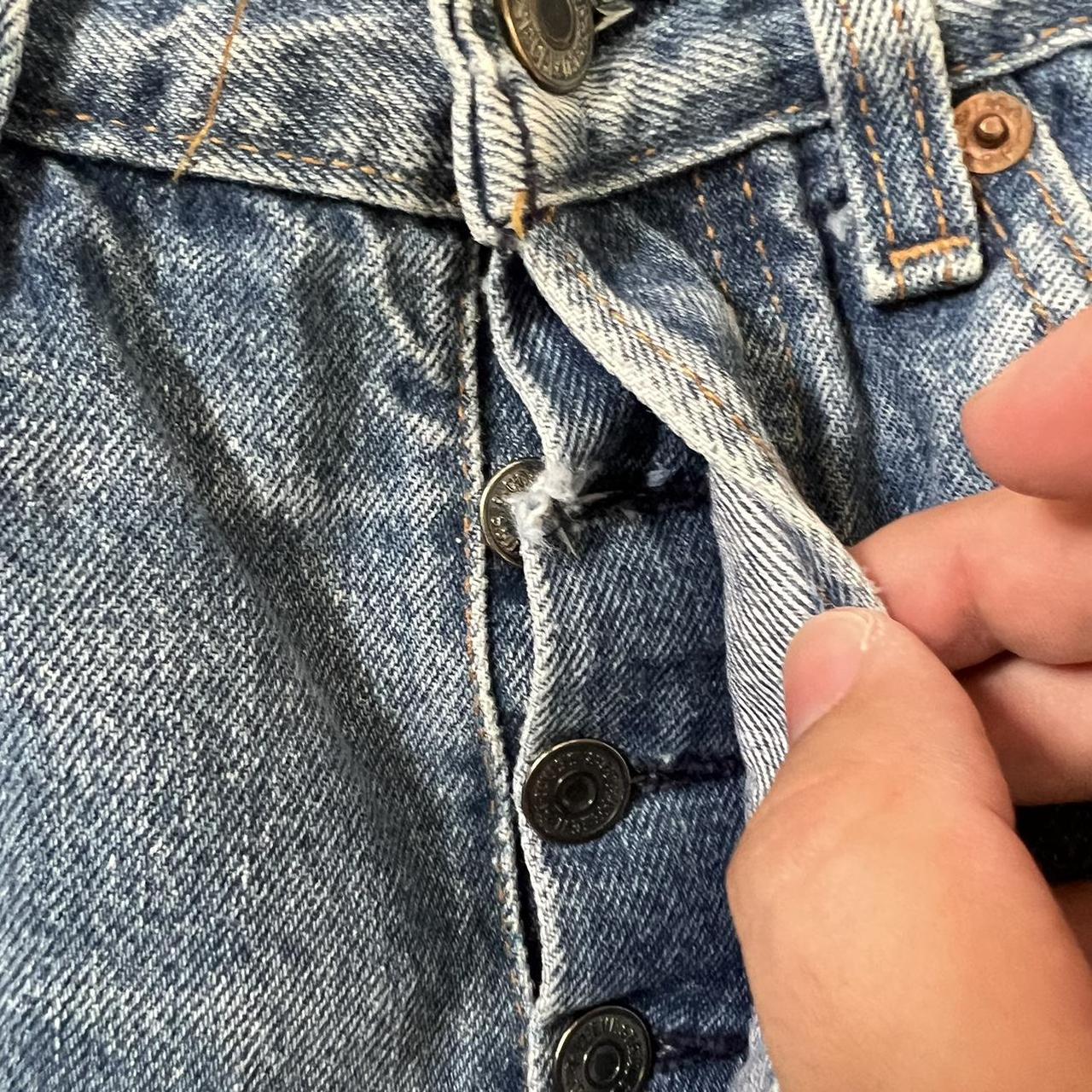 Levis 501 outlet zip